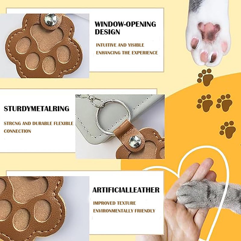 OYB 3 Pcs Dog Fur Storage Keychain,Dog Hair Keychain,Pet Memorial Gifts for Bag Purse Paw Charm Key Holder - Image 3